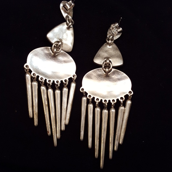 Silver with Stone Earrings | 3 for $40 - Picture 5 of 7